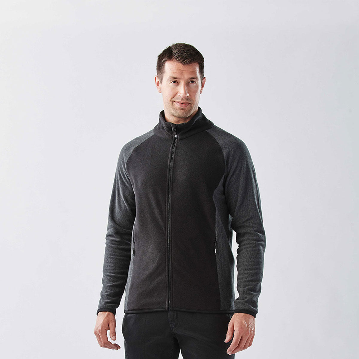 Men's Microfleece Vest Jacket - CARBON BLACK