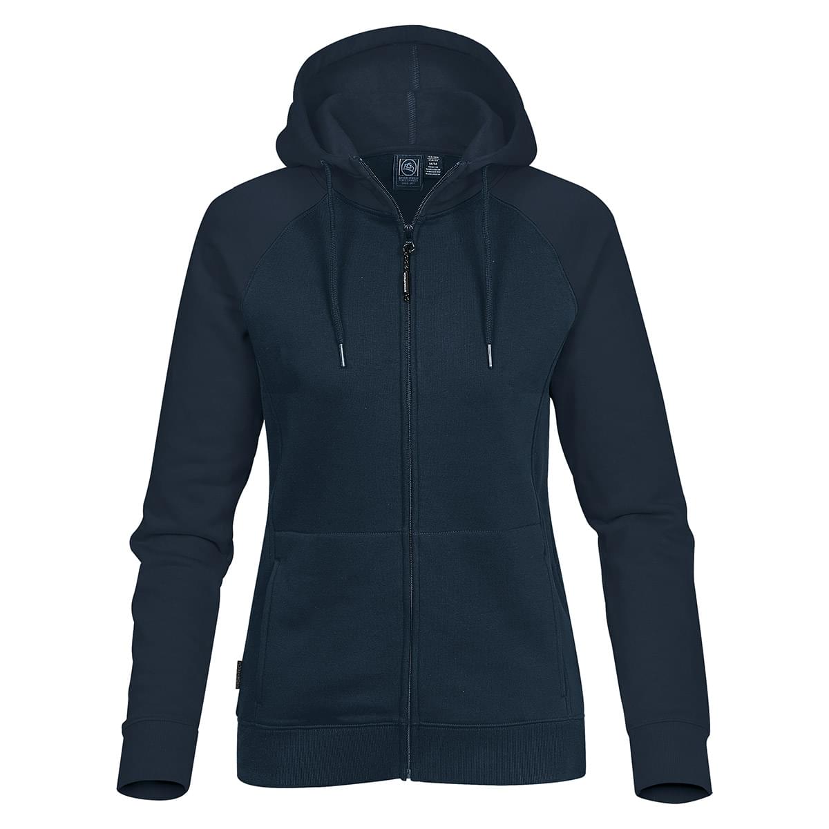 Buy the Lululemon Women's Athletica Navy Blue Hooded Full Zip Sweat Jacket  Size M