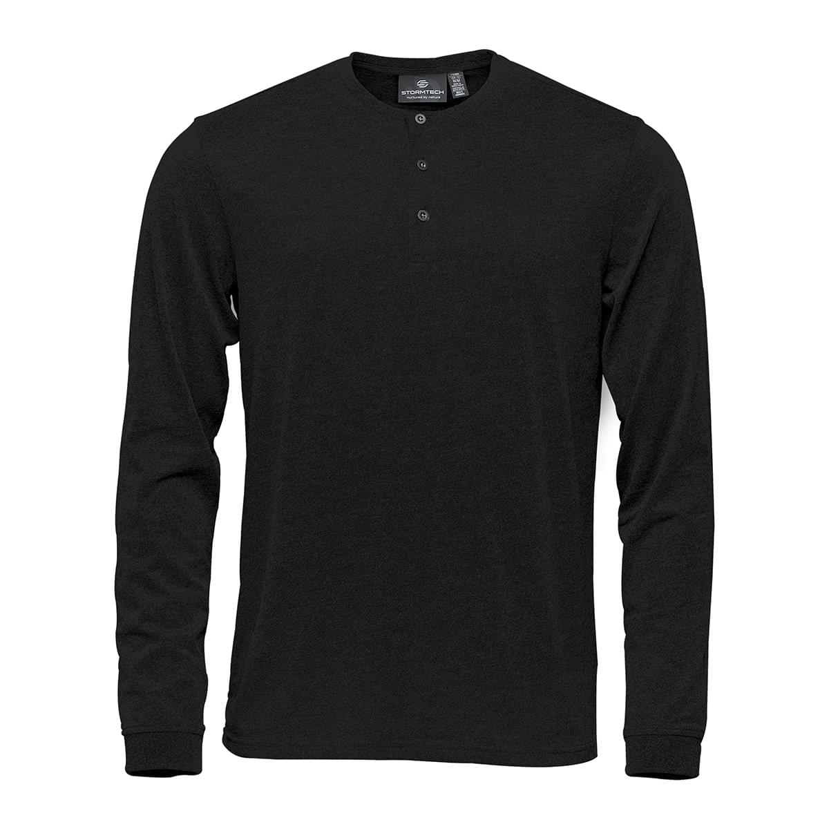 And Now This BRIGHT WHITE Men's Long-Sleeve Henley T-Shirt, US L